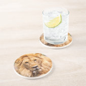 Paar Afrikanischer Löwen, Panthera leo, Tansania Untersetzer (Seite)