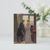 Paar am Fenster Postkarte (Stehend Vorderseite)