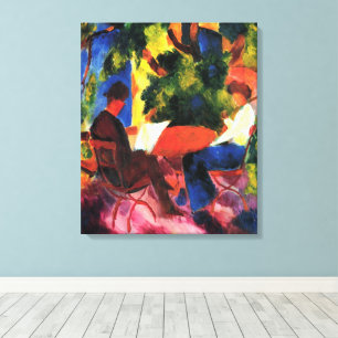 Paar am Gartentisch von August Macke Leinwanddruck