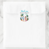Paar am Strand Hochzeitswasser | Geschenke Runder Aufkleber (Tasche)