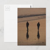 Paar am Strand Postkarte (Vorne/Hinten)