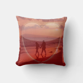 Paar am Strand Valentine Pillow Kissen