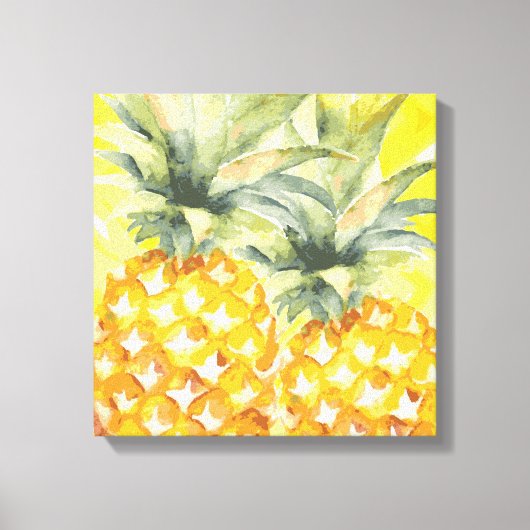 Paar Ananas | Erfrischende Früchte Leinwanddruck (Vorderseite)