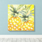 Paar Ananas | Erfrischende Früchte Leinwanddruck (Insitu (Holzboden))