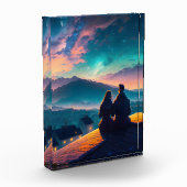 Paar auf dem Dach Fotoblock (Links)