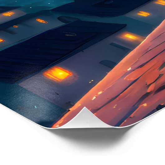 Paar auf dem Dach Poster (Ecke)