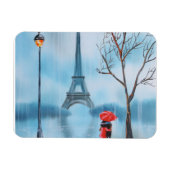 Paar auf dem Eiffelturm in Paris Magnet (Horizontal)