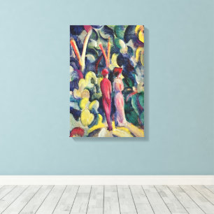 Paar auf dem Waldweg von August Macke Leinwanddruck