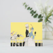 Paar auf den Rennen Postkarte (Stehend Vorderseite)
