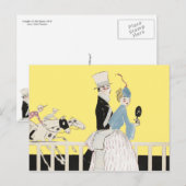 Paar auf den Rennen Postkarte (Vorne/Hinten)