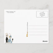 Paar auf den Rennen Postkarte (Rückseite)