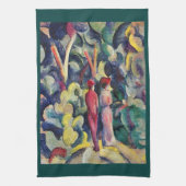 Paar auf der Forststraße von August Macke Geschirrtuch (Vertikal)