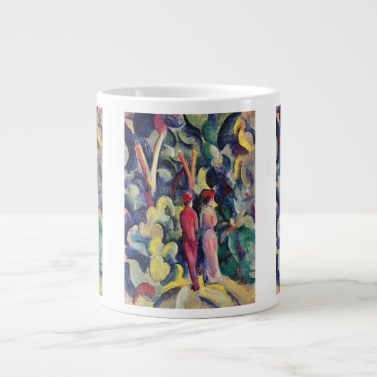 Paar auf der Forststraße von August Macke Jumbo-Tasse (Vorderseite)