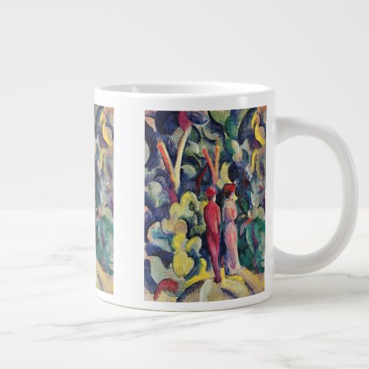 Paar auf der Forststraße von August Macke Jumbo-Tasse (Rechts)