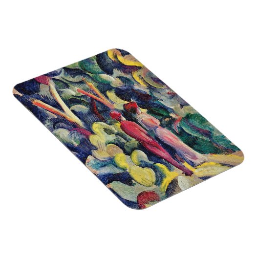 Paar auf der Forststraße von August Macke Magnet (Rechte Seite)