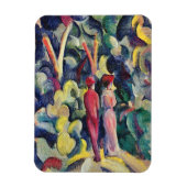 Paar auf der Forststraße von August Macke Magnet (Vertikal)