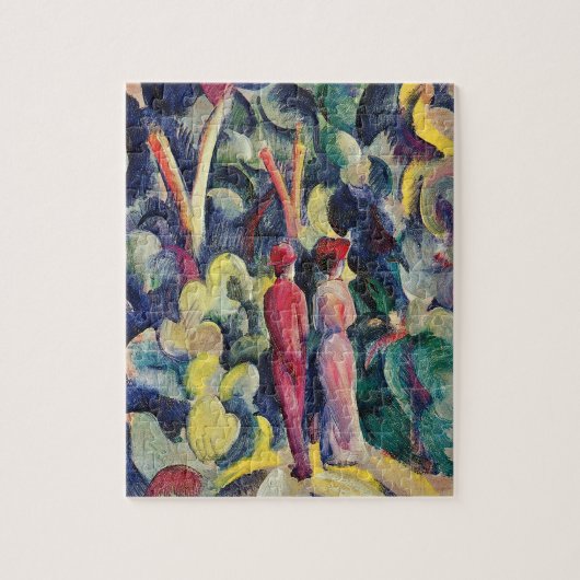 Paar auf der Forststraße von August Macke Puzzle (Vertikal)