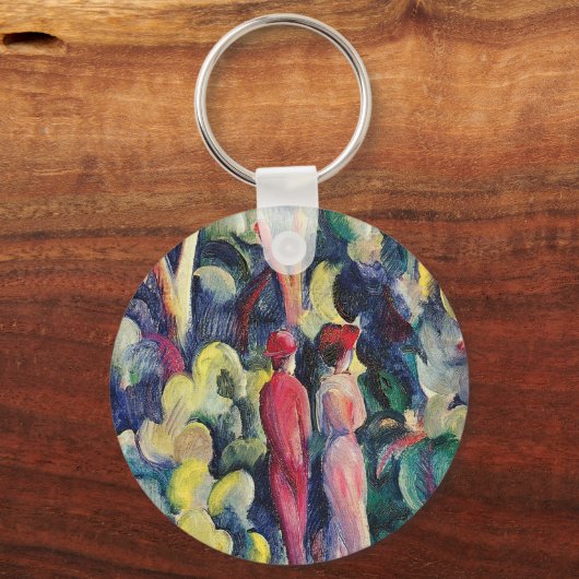 Paar auf der Forststraße von August Macke Schlüsselanhänger (Vorderseite)