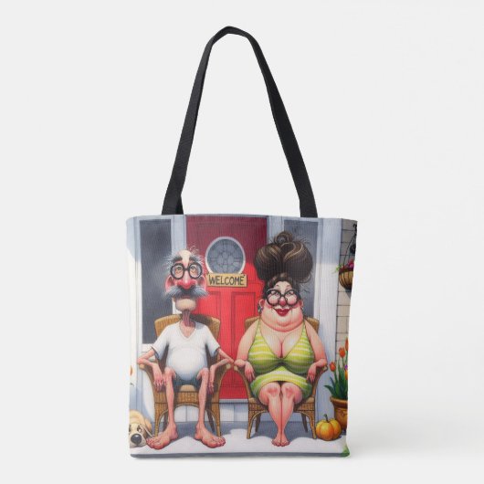 Paar auf der Veranda Tasche (Rückseite)