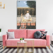 Paar auf einer Terrasse im Garten Leinwanddruck (Insitu (Wohnzimmer))