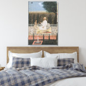 Paar auf einer Terrasse im Garten Leinwanddruck (Insitu (Schlafzimmer))