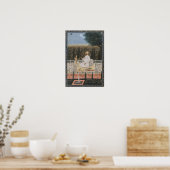 Paar auf einer Terrasse im Garten Poster (Küche)