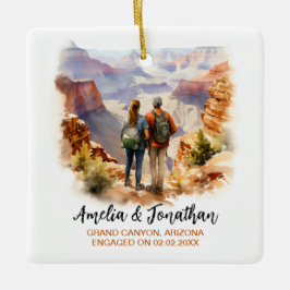 Paar auf Grand Canyon Arizona Keramikornament