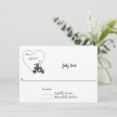 Paar auf Motorrad Hochzeit Einladung UAWG (Stehend Vorderseite)