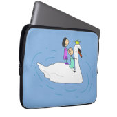 Paar auf Schwan Laptopschutzhülle (Vorne Rechts)