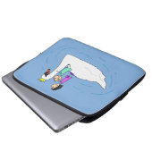 Paar auf Schwan Laptopschutzhülle (Vorne Knopf)