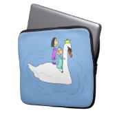 Paar auf Schwan Laptopschutzhülle (Vorderseite Links)