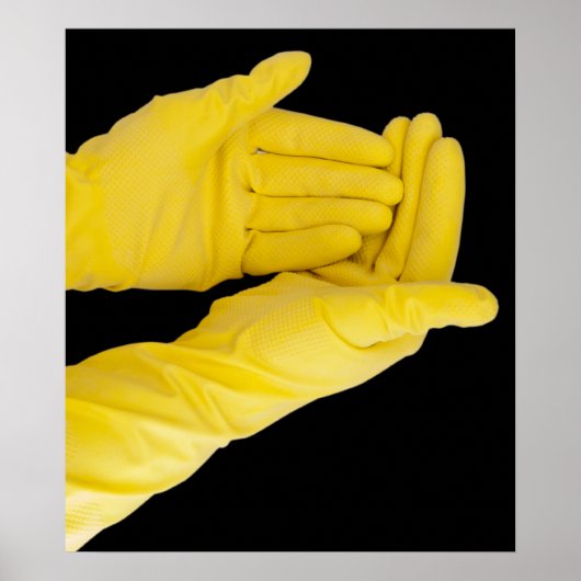 Paar aus Latex Handschuhen Poster (Vorne)