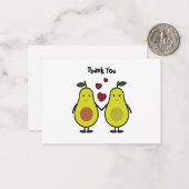 Paar Avocado Danke Karte (Vorderseite/Rückseite Beispiel)
