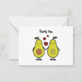 Paar Avocado Danke Karte (Vorderseite)