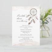 Paar Baby Dusche Boho Chic Dream Catcher Einladung (Stehend Vorderseite)