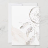 Paar Baby Dusche Boho Chic Dream Catcher Einladung (Rückseite)