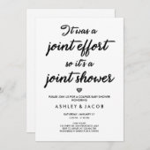 Paar Baby Dusche Einladung Coed Dusche Joint (Vorne/Hinten)