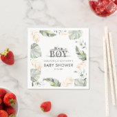 Paar Baby Duwer Jungle Tier Botanisches Papier Serviette (Beispiel)