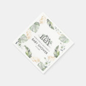 Paar Baby Duwer Jungle Tier Botanisches Papier Serviette (Ecke)