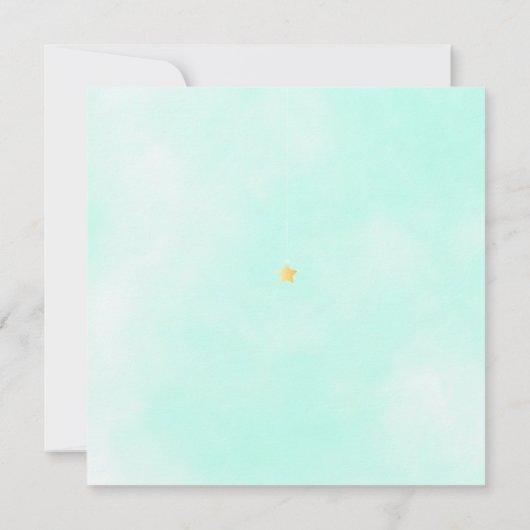 Paar Baby Duwer Twinkle Twinkle Geschlecht neutral Einladung (Rückseite)