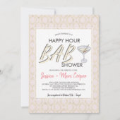 Paar Babydusche | Happy Hour Card Einladung (Vorderseite)