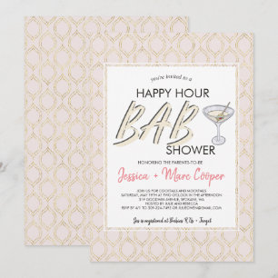 Paar Babydusche   Happy Hour Card Einladung