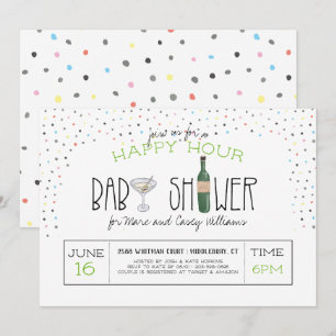Paar Babydusche Happy Hour Einladung