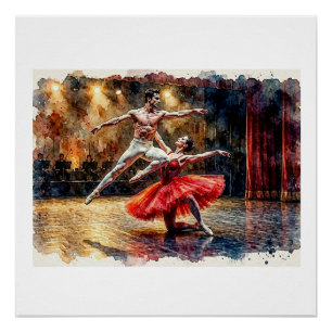 Paar bei Ballettaufführung, Poster