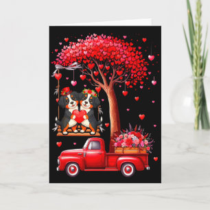 Paar Berner Alpen Valentinstag Herzen Baum Bild Karte