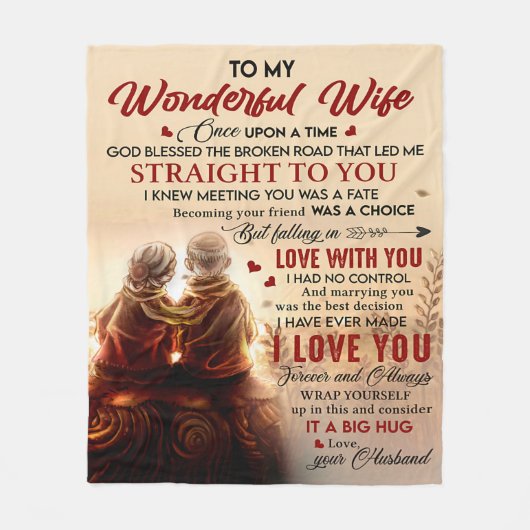 Paar bis wunderbare Ehefrau einmal auf einmal Husb Fleecedecke (Vorderseite)