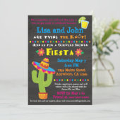 Paar-Brautparty-Fiesta-Einladung Einladung (Stehend Vorderseite)