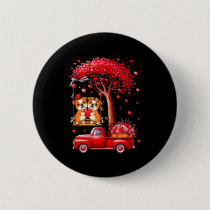 Paar Bulldoggen Valentinstag Herzen Baum Pickup Tr Button