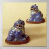 Paar chinesischer Leinenhunde, 18. Jahrhundert Poster (Vorne)