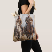 Paar Cowboys bei Pferden Tasche (Von Nahem)